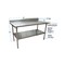 Bk Resources Work Table Stainless Steel Undershelf, Plastic feet 5" Riser 60"x30" SVTR5-6030 - alternate 4